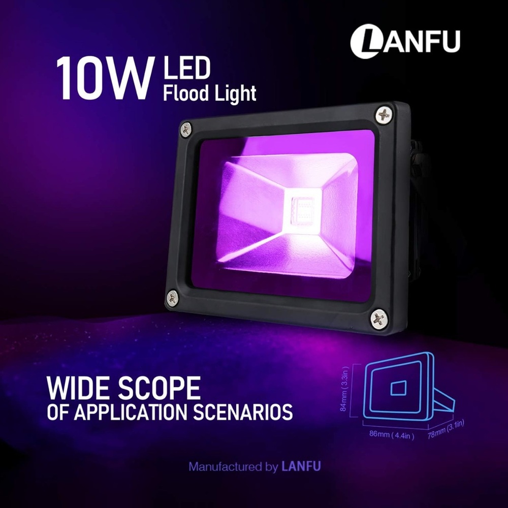 2pk LED UV Black Light Floodlight - Picture 7 of 11